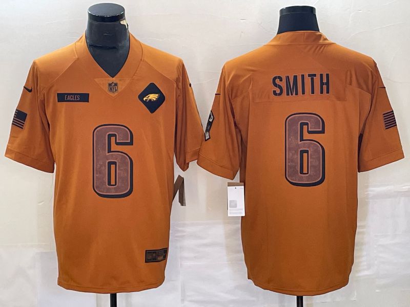 Men Philadelphia Eagles #6 Smith brown Nike 2023 Salute To Service Limited NFL Jersey->women nfl jersey->Women Jersey